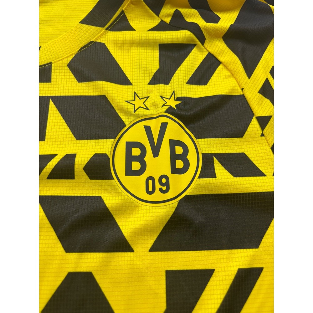 Puma Borussia‎ Dortmund BVB Warm Up Jersey Mens Large Yellow Black 781685 01 NWT - Picture 2 of 5